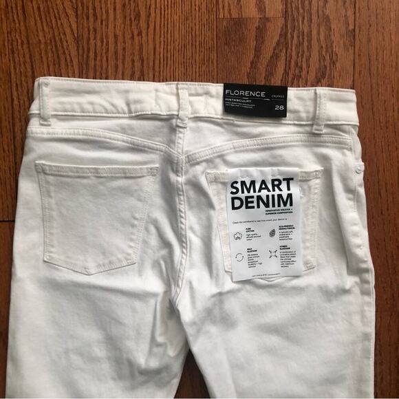 DL1961 Smart Denim Florence Cropped Instasculpt White denim Women’s Size 28 NWT - Picture 11 of 15
